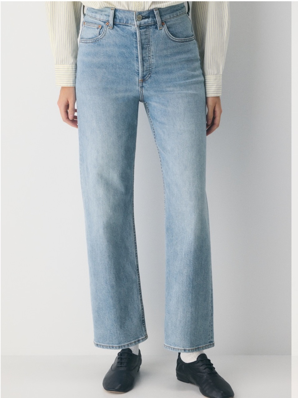 Denim Forum Arlo Straight Leg High Rise Jeans